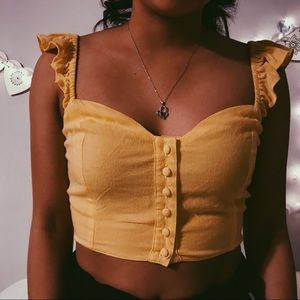 yellow festive top